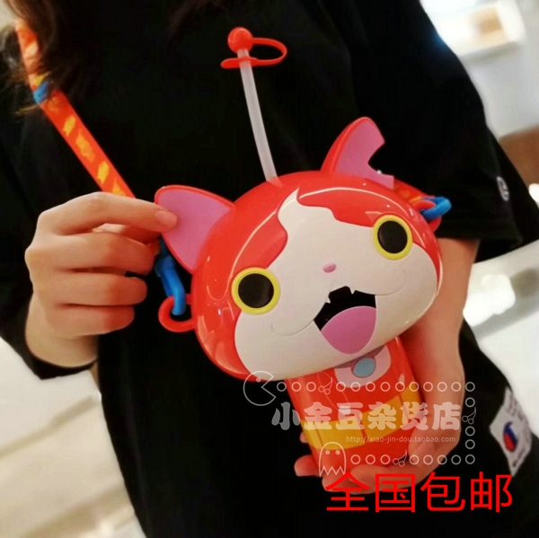 台北限超可爱妖怪手表造型水壶水杯卡通造型可爱随手杯子吸管水壶