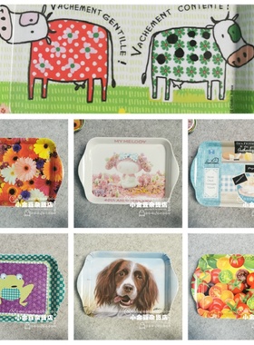 欧式卡通花纹动物漫画双耳盘西式蛋糕盘点心盘水果沙拉盘