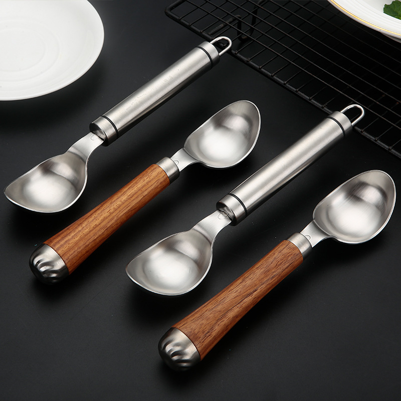 304不锈钢水果挖勺挖球器两用