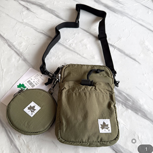 外贸尾货日单log 简约尼龙布小挎包轻便休闲单肩包便捷手机包