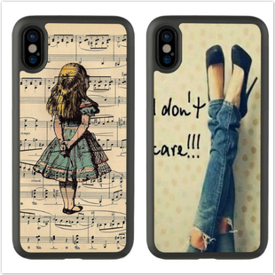 女生创意iPhoneX壳手机音符7plus防摔可爱高跟鞋8P全包边适用12