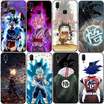 适用vivoz3i磨砂手机壳z5x全包y3硅胶u3/v17软套动漫七龙珠超悟空