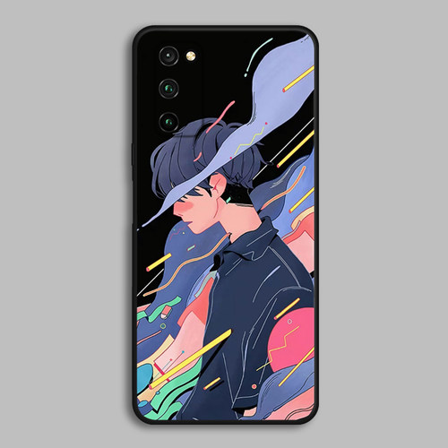适用华为荣耀v30x10v40proV20v98XMax彩条动漫画男潮流新款手机壳