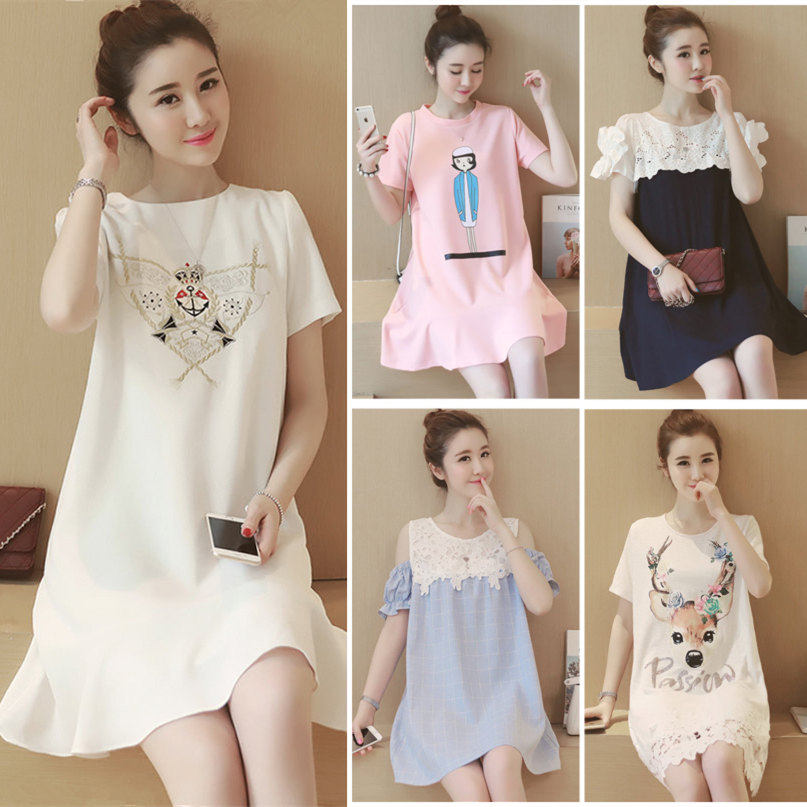 特價孕婦裝2018時尚夏裝懷孕期中長款短袖寬松大碼潮媽孕婦連衣裙在類目 孕婦裝/孕產婦用品/營養, 孕婦裝, 連衣裙中 - 來自Buy2taobao.com提供專業的淘寶代購服務