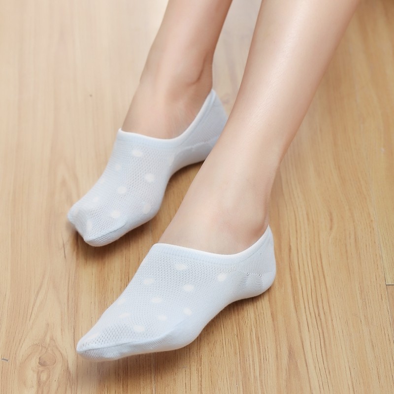 韩国进口纯色波点女士硅胶隐形船袜混色5双装礼盒艾勒斐娅AEFFIA,女士内衣/男士内衣/家居服,船袜,淘宝优惠券,粉丝福利购,淘宝优惠卷