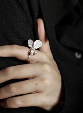 创意独特设计感立体蝴蝶戒指小众
