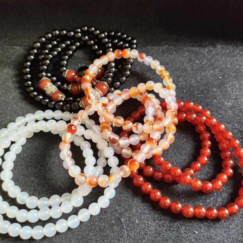 天然玛瑙手链多圈手串一物一图