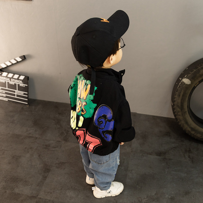 소년 코트 가을 2024 새로운 스타일 한국 스타일 아동 데님 소년  소년 어린이 봄 가을 재킷 유행
