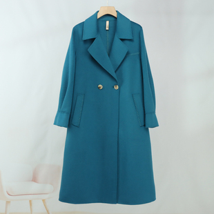 529垂感显摆温柔大衣2025冬季 羊绒羊毛双面呢毛呢外套 新款