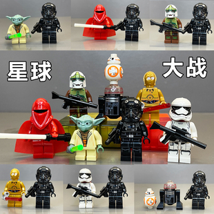 儿童玩具星球大战积木人仔益智拼装克隆钛战机飞行机器人男孩礼物
