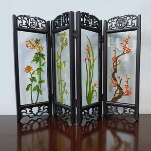 自制掐丝珐琅屏风相框画框 剪纸相框镭射票相片书法条屏字画像框