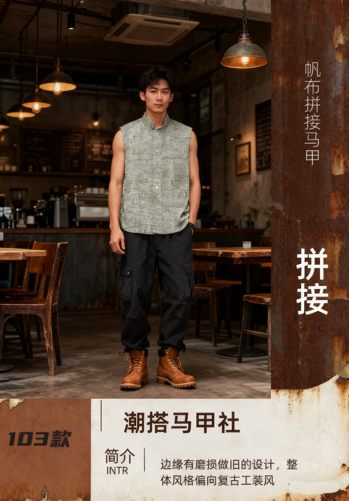 2025春季新款男士马甲背心时背心