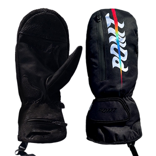 POMT凯夫拉滑雪手套男女同款可拆卸护板防水防风保暖加厚户外运动