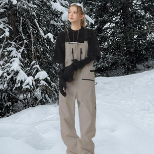 POMT旗舰款3L硬壳滑雪背带裤男女同款可如厕单板双板通用冬季防水