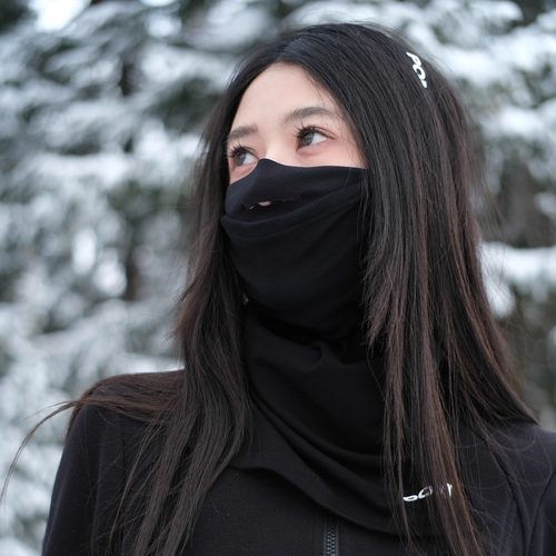 pomt美丽诺羊毛滑雪护脸发带式可隐藏鼻带防寒护脸保暖男女通用