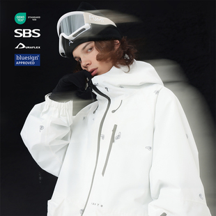 pomt新款滑雪套装冬季滑雪服滑雪裤宽松风格平花公园防水单板双板