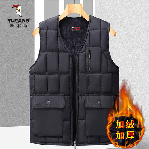 保暖马甲啄木鸟加绒加厚