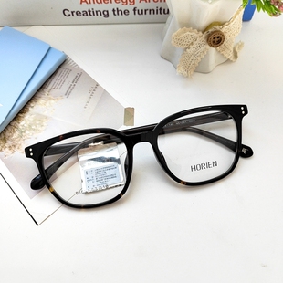 海俪恩2026近视眼镜女大脸显瘦防蓝光平光茶色眼镜框男潮N51091