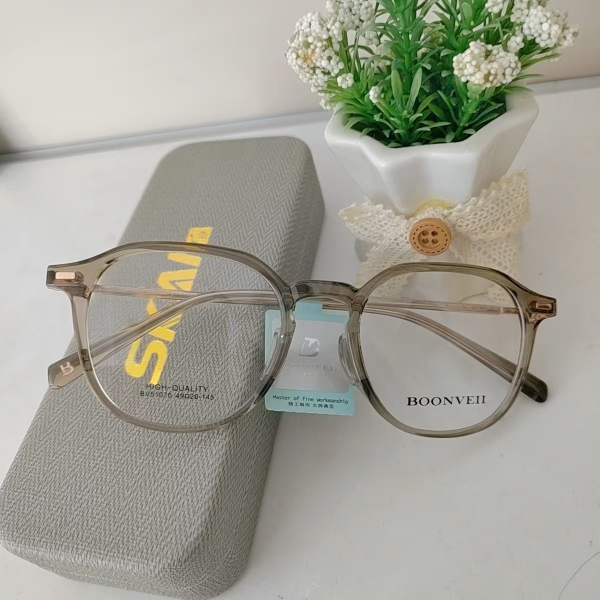 BOONVEII2024时尚简约全框TR素颜镜架女超轻近视眼镜框可配度数
