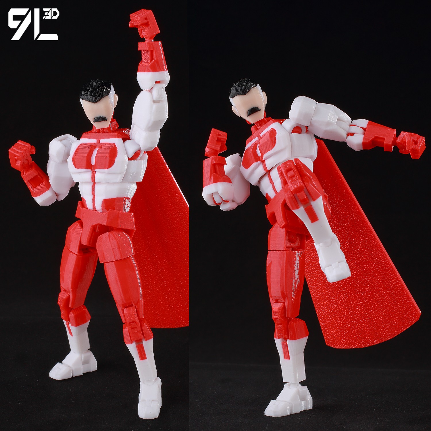 3D打印多关节可动Lucky13Dummy13人偶无敌少侠动漫全能侠手办