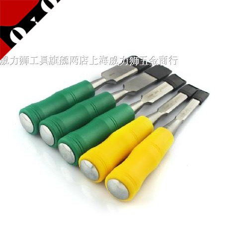 威力狮工具 穿心铁铆钉柄木工凿 钢凿 通心柄木工平凿 木工开孔凿