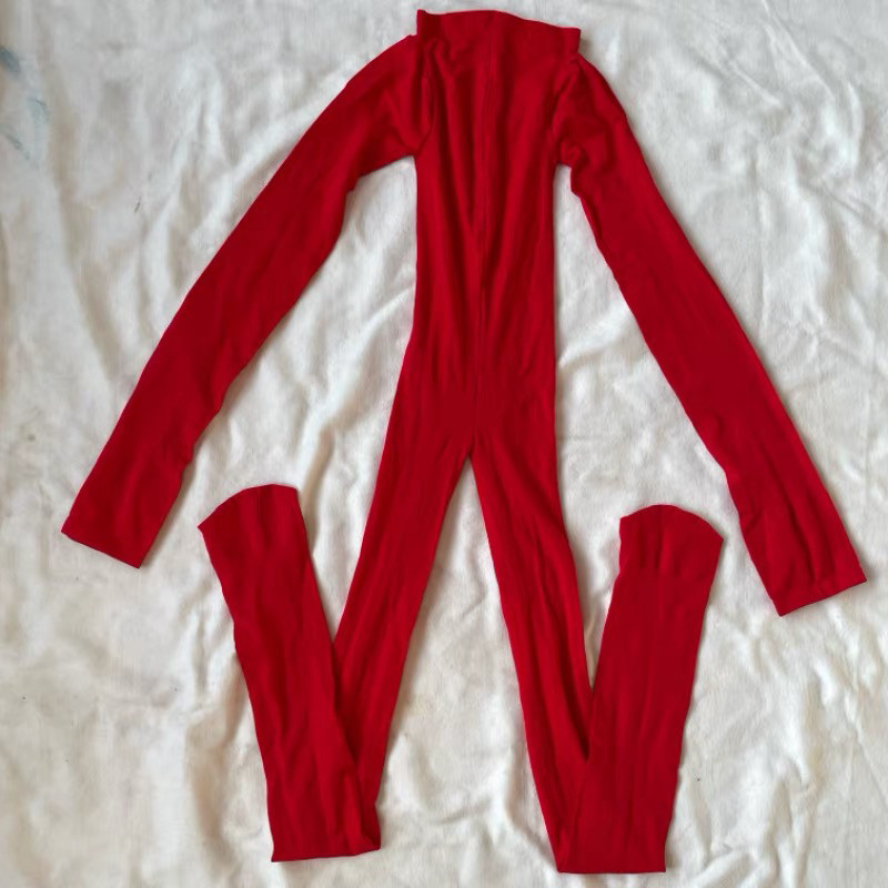 长袖全身连体衣加长大码高弹丝袜春秋100D保暖紧身内衣性感免穿脱