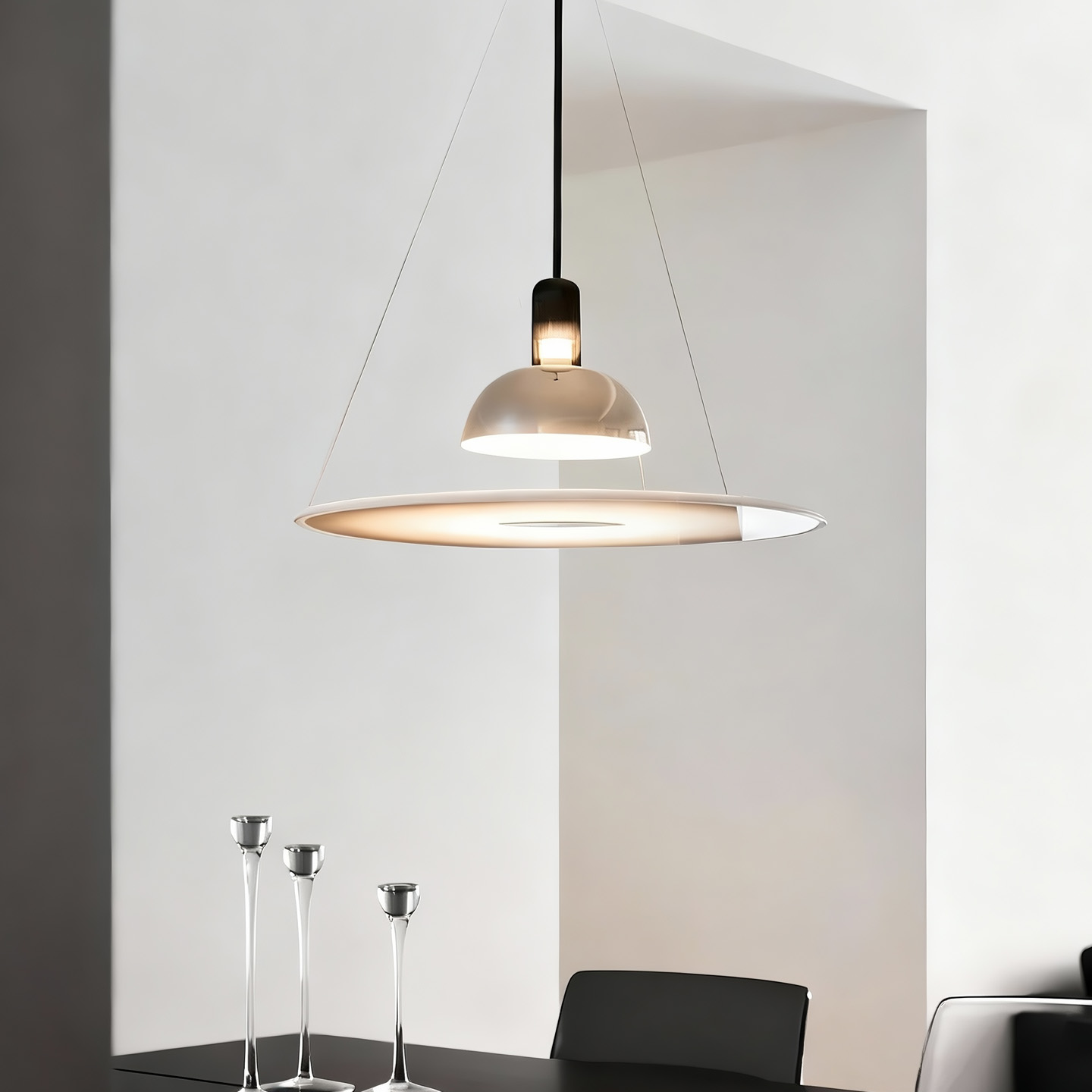 意大利简约现代飞碟岛台餐桌吊灯