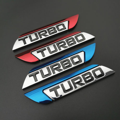 汽车个性金属改装TURBO车标车贴