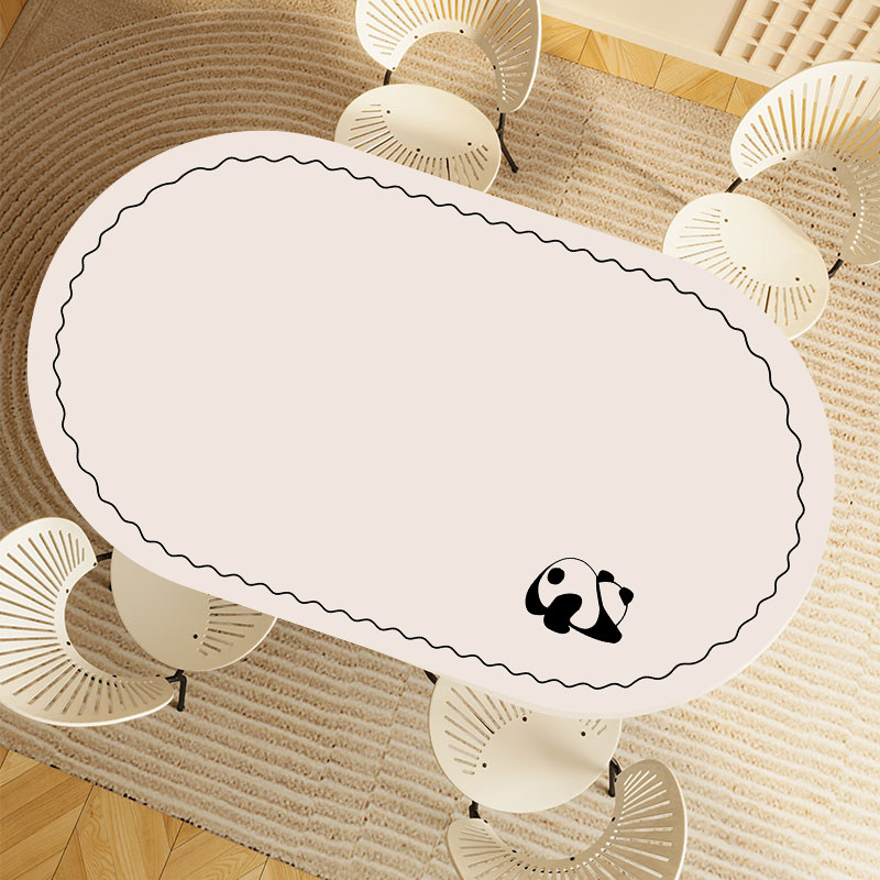 定制奶油风椭圆形茶几餐桌桌垫轻奢高级感防滑防水防烫保护垫盖布,居家布艺,桌布,淘宝优惠券,粉丝福利购,淘宝优惠卷