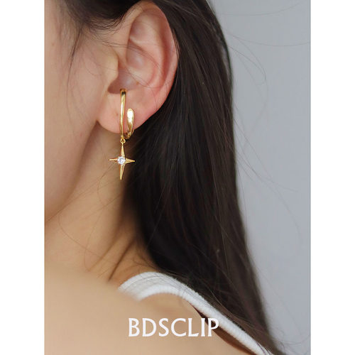 甜酷个性气质无耳洞锆石耳骨夹