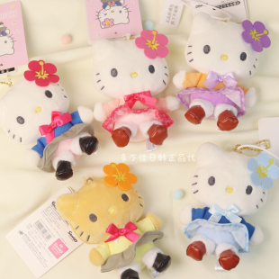 日本正版三丽鸥50周年平成辣妹kitty毛绒玩偶包挂件钥匙扣礼物