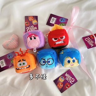 韩国代购头脑特工队正方形情绪毛绒挂件钥匙扣忧忧乐乐礼物正品