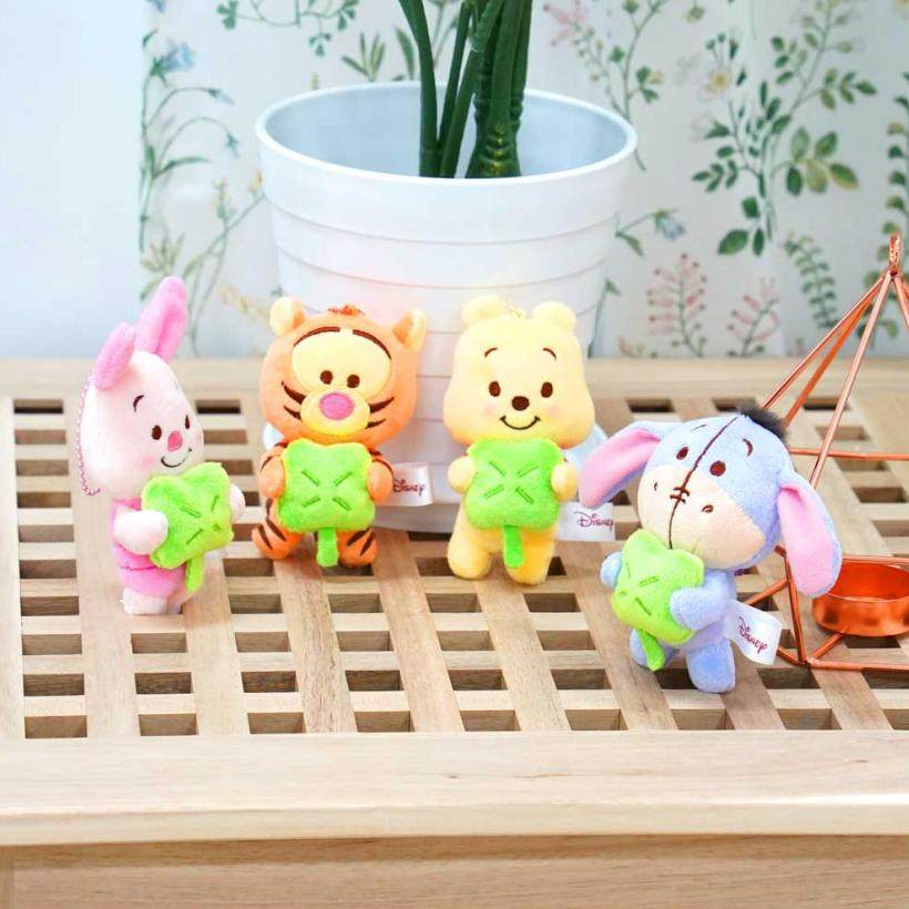 韩国正版迪士尼四叶草维尼挂件