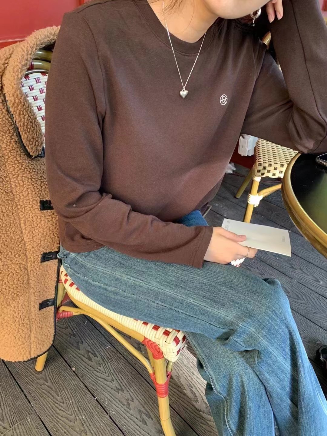 柔软磨毛 后背贝壳扣 秋冬内搭百搭基础长袖T恤打底衫上衣sicily