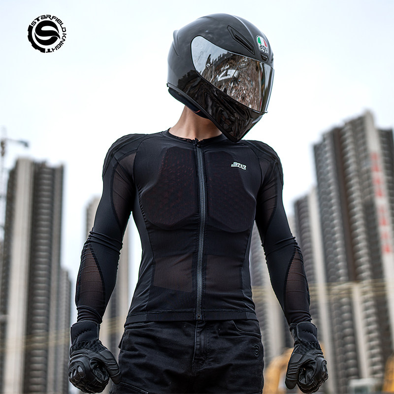 星空骑士摩托车护甲衣男夏季薄款透气越野骑行服女机车防摔护具