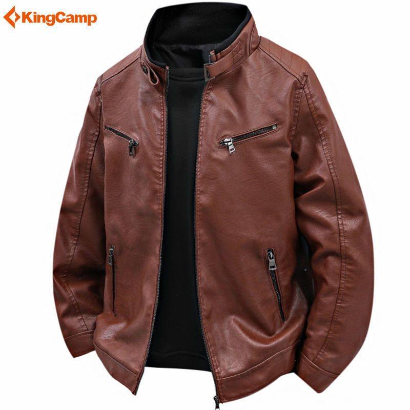 秋冬工装皮衣男春秋季新款机车服外套户外休闲防风立领皮夹克加绒