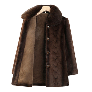 中老年人冬装女奶奶冬季外套妈妈加绒保暖大衣母亲洋气衣服高贵