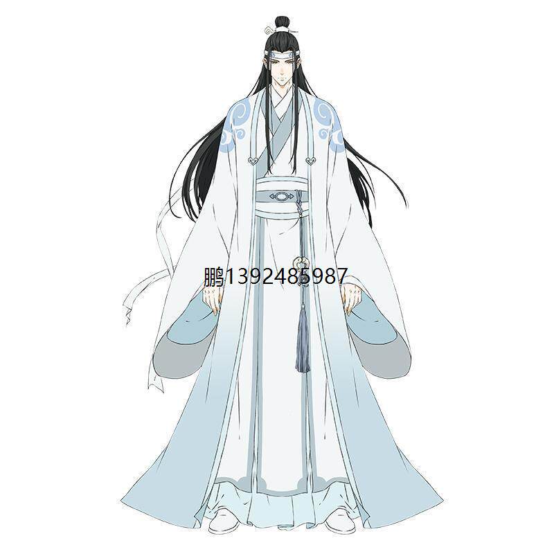 官方正版魔道祖师喵屋小铺蓝忘机cos服蓝湛成年古装衍生女男服装