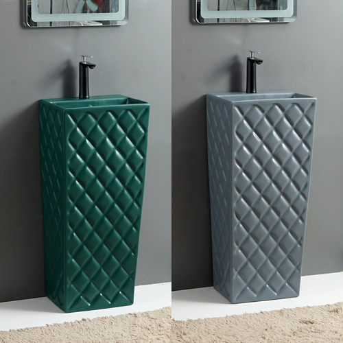 立柱式洗手盆立柱盆高晋