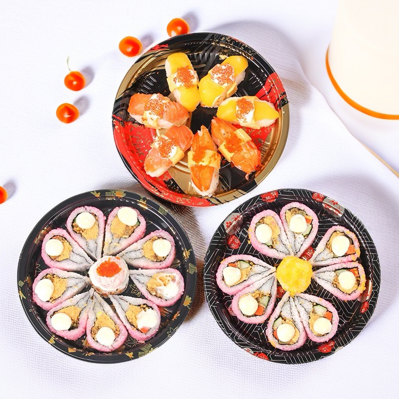 日式外卖菜盘寿司盒50套包邮