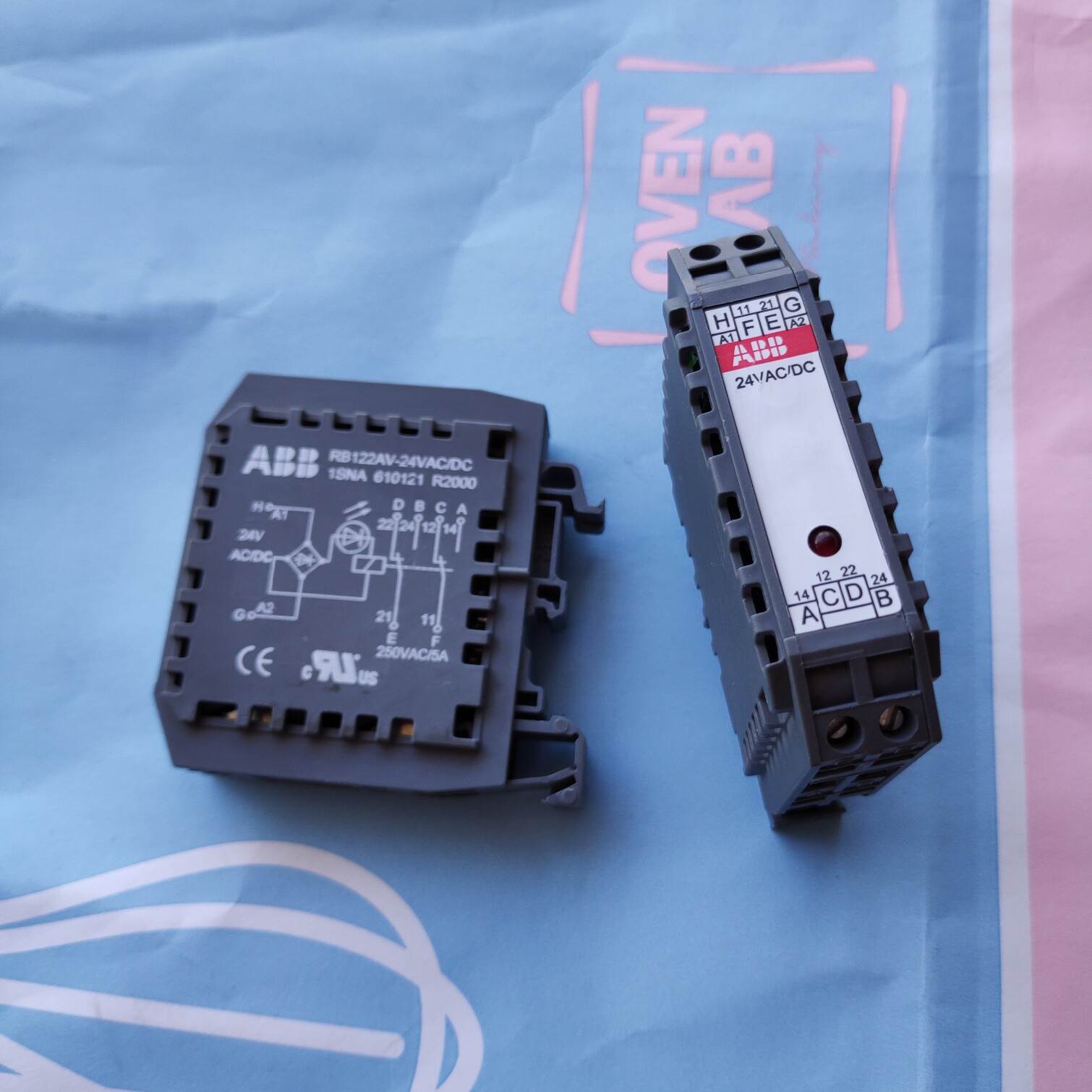 【释迦】原装ABB端子继电器RB122AV-24VACDC 1SNA