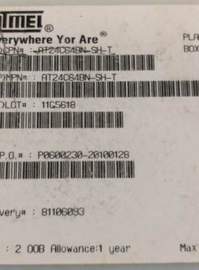 【释迦】AT24c64BN-SH-T。大概2860片，卖1000元