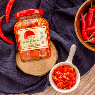 张氏记纯鲜剁辣椒200g蒸鱼头剁椒调味料辣椒酱拌饭拌面佐餐蘸酱