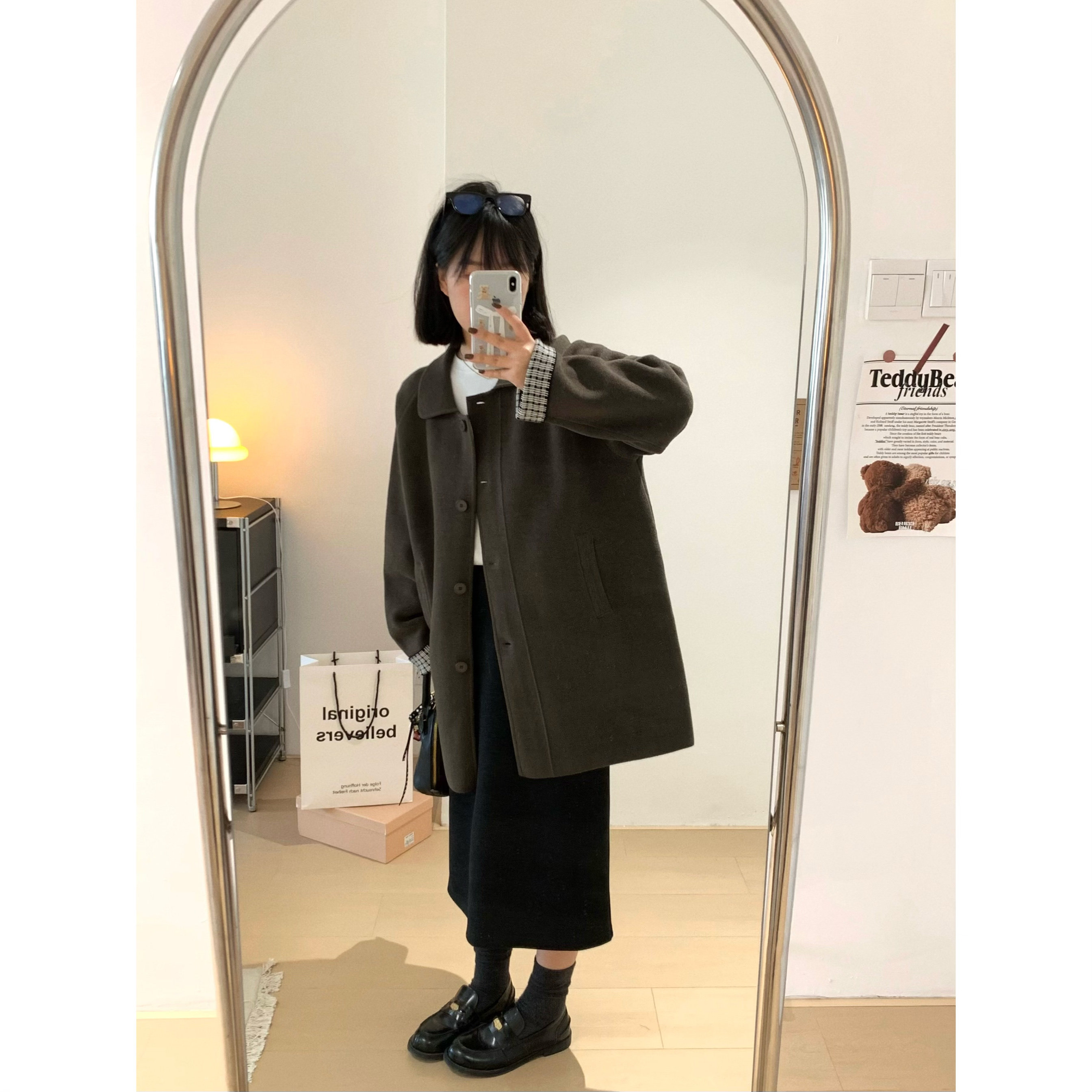 不起球显瘦加厚针织中长款外套