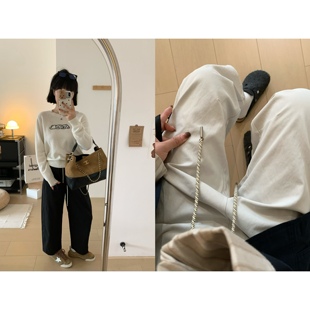 XFYSTYLE_抗皱云柔棉立裁弯刀裤 女25秋 小个子直筒休闲九分奶奶裤