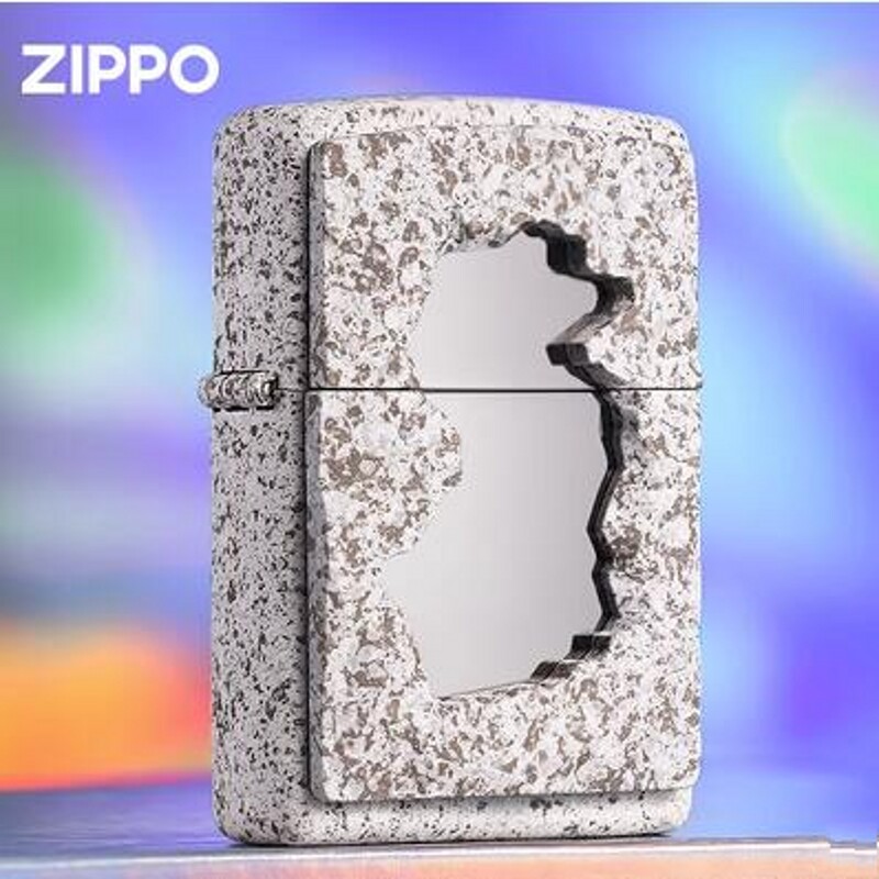 zippo打火机官方正品静谧之力桃源之镜煤油防风创意喷漆徽章男士