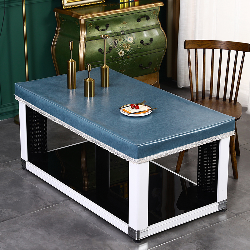 烤火桌子罩pu皮罩防水防油防烫