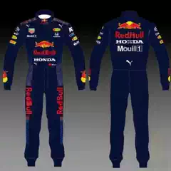 Red Bull Racing Suit, Same Style as Xiao Yi, Go-Kart One-Piece Adult Breathable Car Beach Off-Road Internet Celebrity Photo Shoot Thin Version