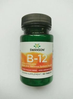 美国原装SWANSON  Methylcobalamin 甲钴胺(维生素B12) 5mg*60粒