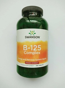 美国原装SWANSON 均衡维生素B族125 高含量 250片美国直邮